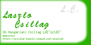 laszlo csillag business card